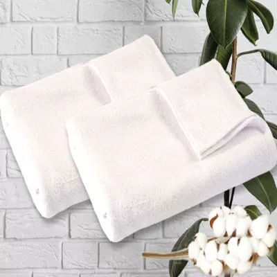 Set of terry towels 2 pcs YAR-500 2 grade 70x140 cm white TM Yaroslav
